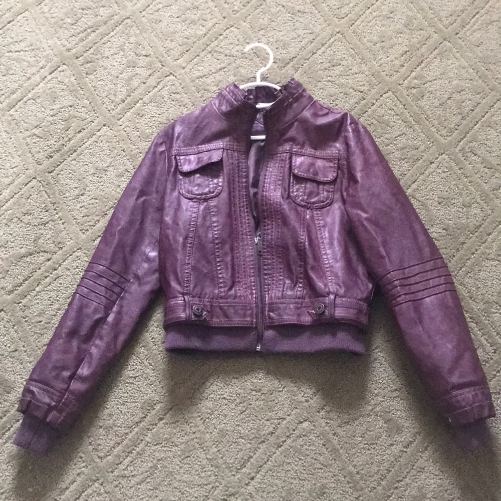 Faux leather jacket
